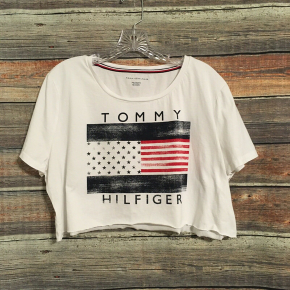 Tommy Hilfiger Tops - Tommy Hilfiger cut off american flag tee